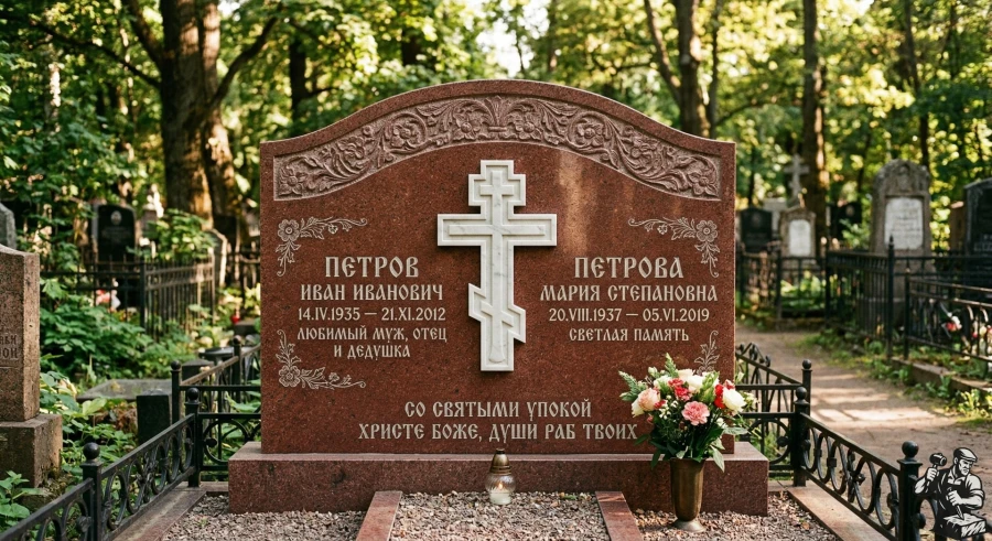 pamyatnik-krasnyj-granit-ivan-mariya